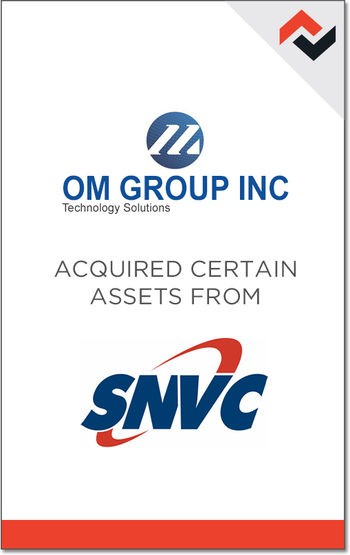 Rock Hall Partners: GovCon Merger & Acquisition Specialists - OM group - SNVC
